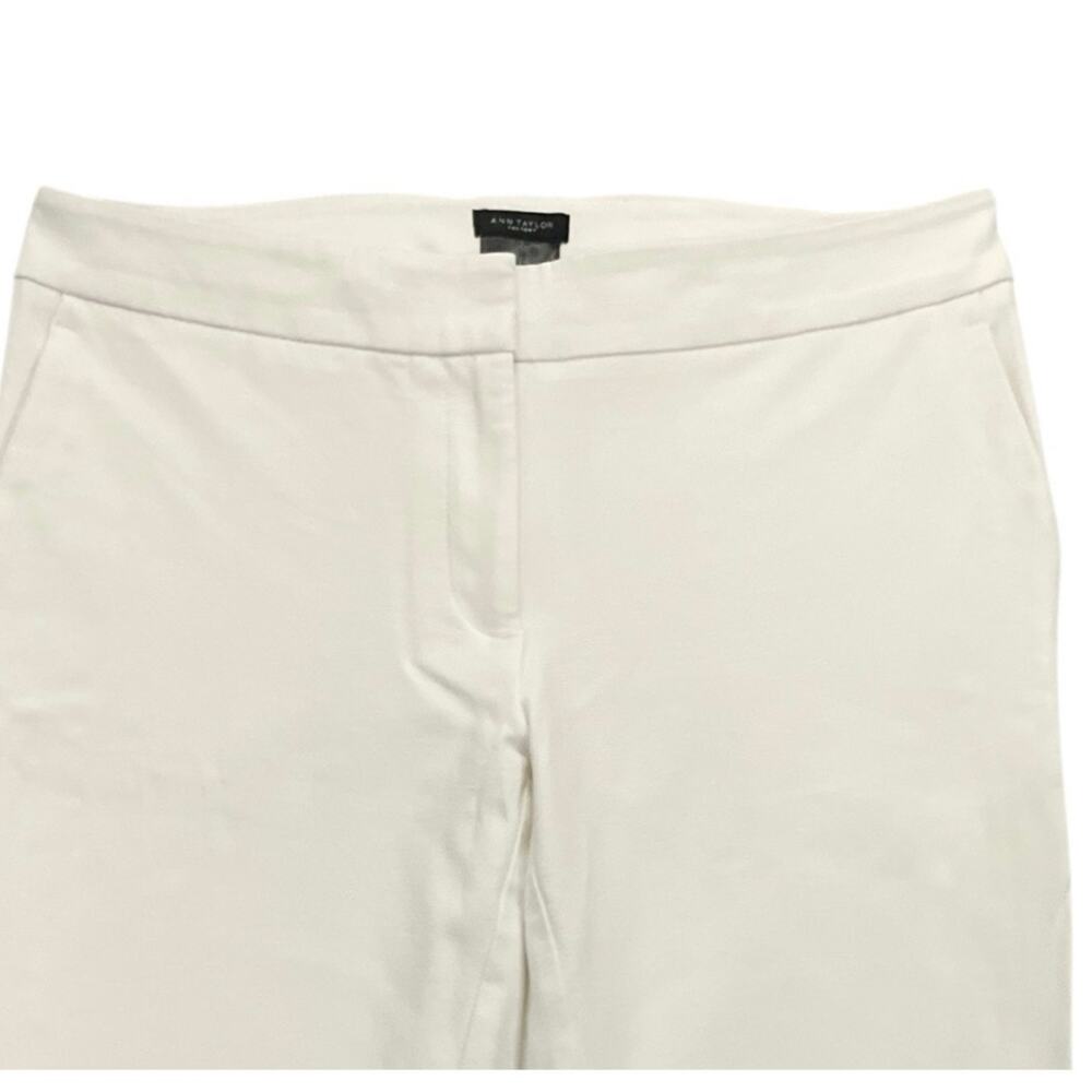 Ann Taylor Factory Signature Women's Straight White 25" Inseam Ankle Pant SZ 4 - Picture 3 of 7